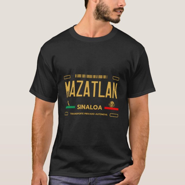 Mazatlan Sinaloa Lizenzplatte Ästhetische Mazatlan T-Shirt (Vorderseite)