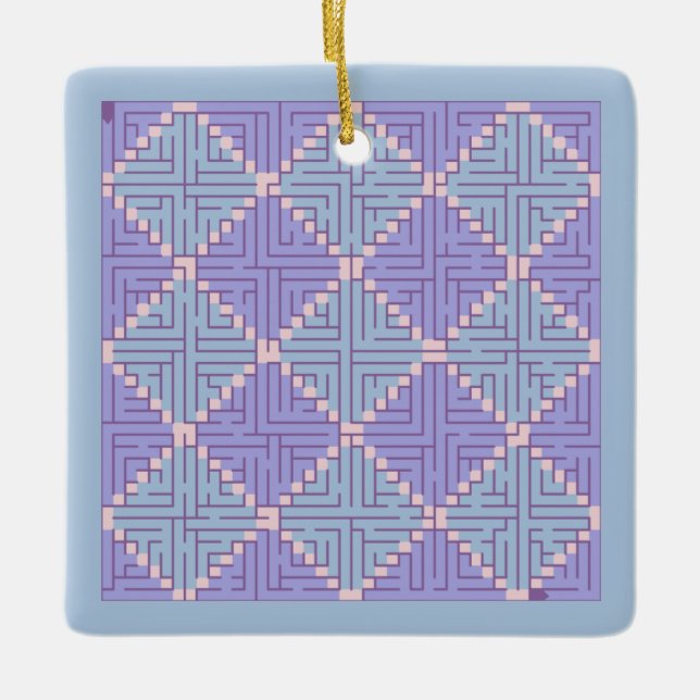 Maze Patchwork Keramikornament (Vorderseite)