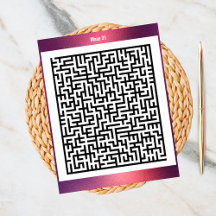 Maze Puzzle 21 Red | Aktivitätskarten