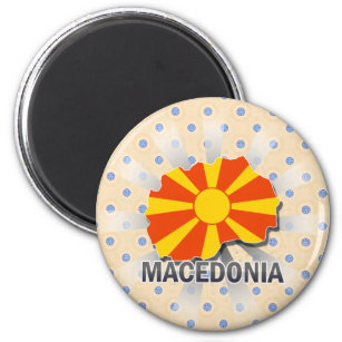 Mazedonien Flag Map 2.0 Magnet