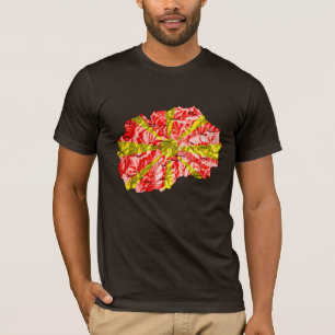 Mazedonien Flagcolor-Map-T - Shirt