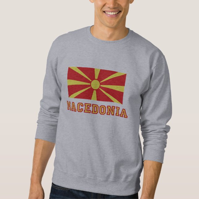 Mazedonien-Flagge 2 Sweatshirt (Vorderseite)