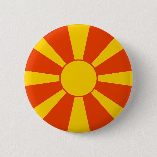 Mazedonien-Flagge Button (Vorderseite)