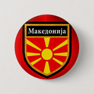 Mazedonien-Flagge Button