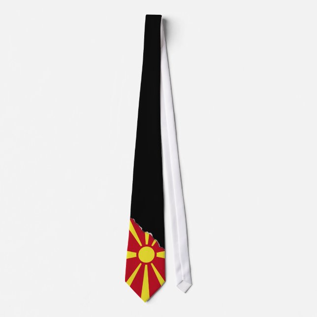 Mazedonien-Flagge Krawatte (Vorderseite)