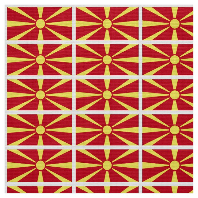 Mazedonien-Flagge Stoff (Muster)