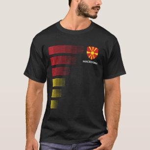 Mazedonien FlaggenEmblem Patriotic Mazedonien Nati T-Shirt