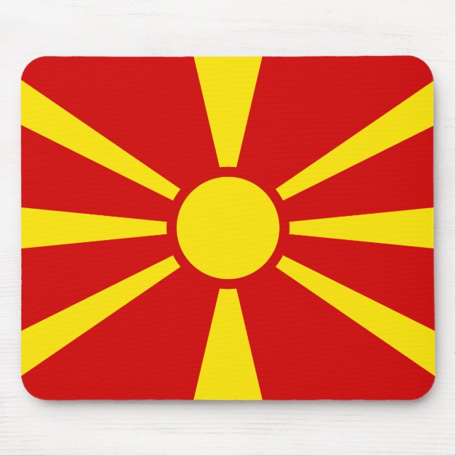 Mazedonien (Mazedonien) Flagge Mousepad (Vorne)