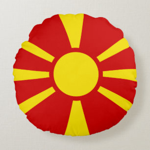 Mazedonien (Mazedonien) Flagge Rundes Kissen