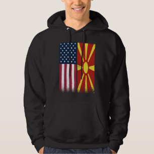 Mazedonien mazedonische amerikanische Flaggen sto Hoodie