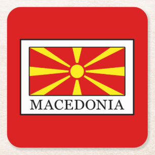 Mazedonien Rechteckiger Pappuntersetzer