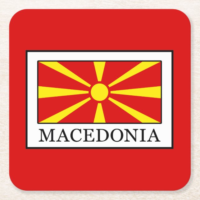Mazedonien Rechteckiger Pappuntersetzer (Vorderseite)