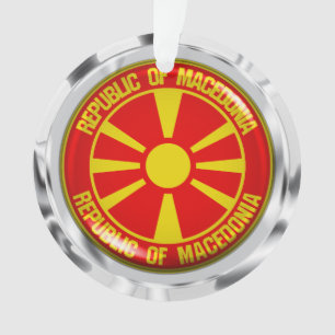 Mazedonien-Runde Ornament