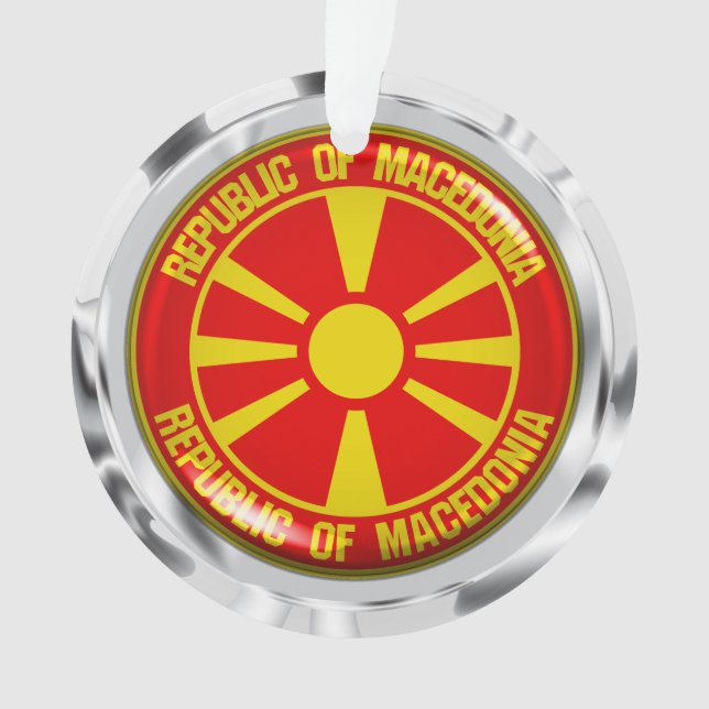 Mazedonien-Runde Ornament (Vorderseite)