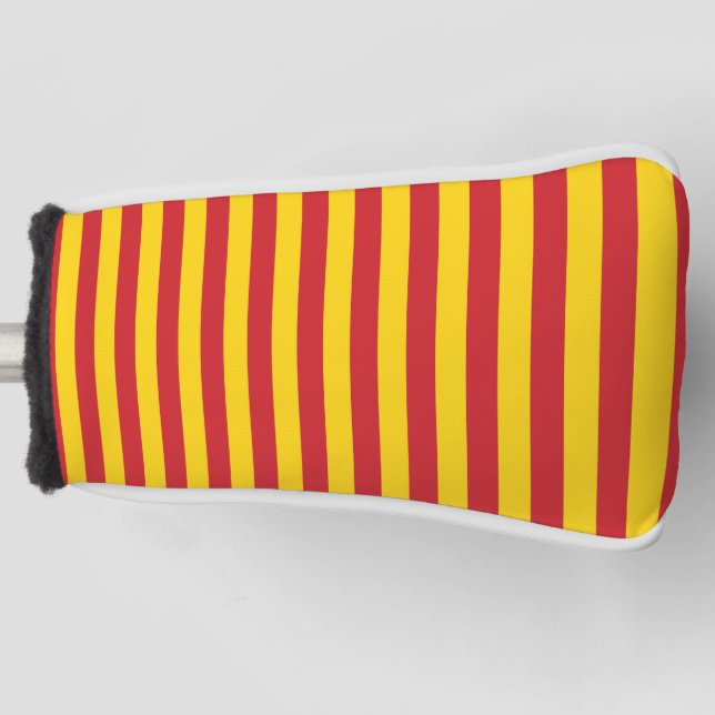Mazedonien Vietnam Flaggen Land rot grün p Golf Headcover (Vorderseite)