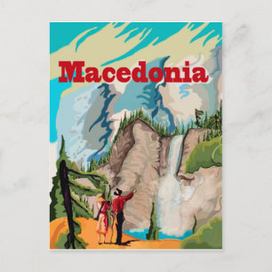 Mazedonien, Wandern, Vintage Postkarte