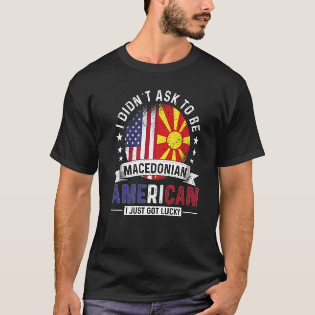 Mazedonische Länder Flaggen makedonisch T-Shirt (Vorderseite)