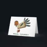 Mazel Tofurkey Thanksgivukkah Veggie-Grußkarte Feiertagskarte<br><div class="desc">Perfekte Thanksgivukkah Karte für den jüdischen Vegetarier in Ihrem Leben.</div>
