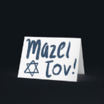 MAZEL TOV BAR BAT MITZVAH Anpassbare blaue Farbe Karte<br><div class="desc">Handgezeichnete Sterne und Pinselstrichtext von mir für Sie. Fügen Sie Ihren eigenen Text in die Innenseite der Karte oder ändern Sie die Hintergrundfarben. Für weitere Designs und Farben Karo mein Shop! Oder lass mir Bescheid, wenn du etwas Angewohntes willst. Ich habe auch passendes Packpapier und natürlich sowohl Bar und Bat...</div>