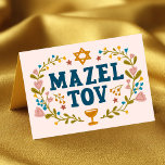 MAZEL TOV BAR BAT MITZVAH Jüdischer individuell ei Karte<br><div class="desc">Handgezeichneter Text von mir für Sie. Ideal für eine Bar- oder Fledermausmitzvah oder eine jüdische Hochzeit oder ein anderes Ereignis. Fügen Sie Ihren eigenen Text in die Innenseite der Karte oder ändern Sie die Hintergrundfarben. Für weitere Designs und Farben Karo mein Shop! Oder lass mir Bescheid, wenn du etwas Angewohntes...</div>