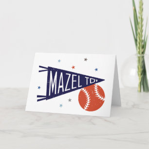 Mazel Tov Baseball-Wimpel Karte