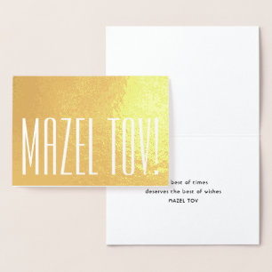 Mazel Tov! Elegante minimalistische Typografie gef Folienkarte