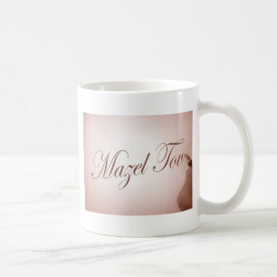 Mazel Tov in der Kalligraphiehandschrift im Kaffeetasse