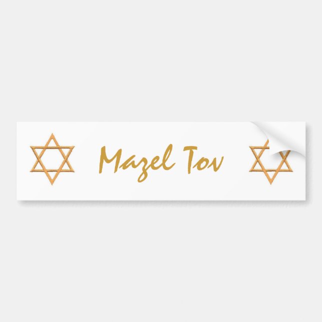 Mazel Tov/Star von David Autoaufkleber (Vorne)