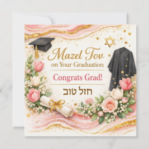Mazel Tov zur bestandenen Prüfung Roségold