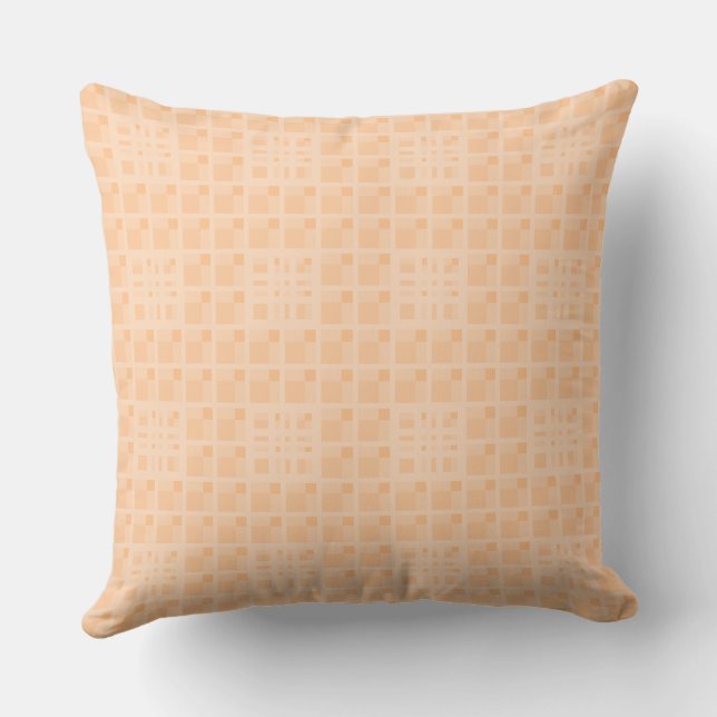 Mazipoodles 3D Square Grid Peach Kissen (Rückseite)