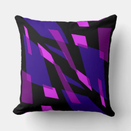 Mazipoodles Abstraction Perspective Black Blue Kissen