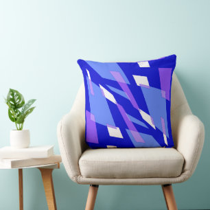 Mazipoodles Abstraction Perspektive Blau Lila Kissen