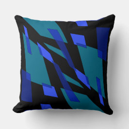 Mazipoodles Abstraction Perspektive Schwarz Aquama Kissen