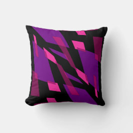 Mazipoodles Abstraction Perspektive Schwarz Lila Kissen