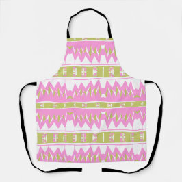 Mazipoodles Afrofuturist Pattern - Rosa Weiß Gree Schürze