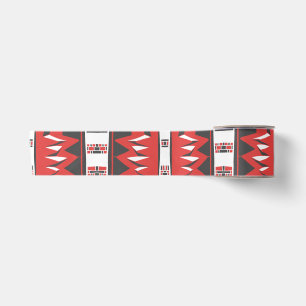 Mazipoodles Afrofuturist Pattern - Scarlet Grau Satinband