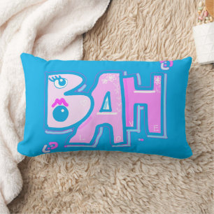 Mazipoodles Bah Humbug Liebe Aquamarin Pink Lendenkissen