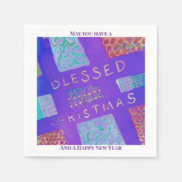 MAZIPOODLES Blessed Christmas  Serviette