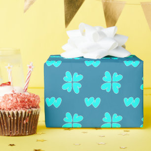 Mazipoodles Blue Hearts on Blue Geschenkpapier