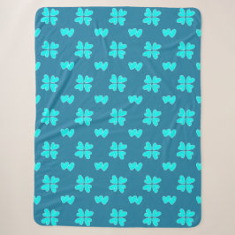 Mazipoodles Blue Hearts on Blue Sherpadecke