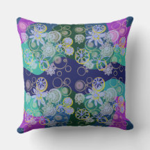 Mazipoodles Blumenblasen Multi Blue Green Lila