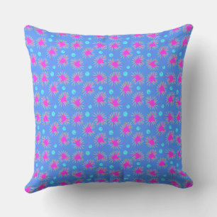 Mazipoodles Bold Daisies - Blue Fuchsia Turquoise Kissen