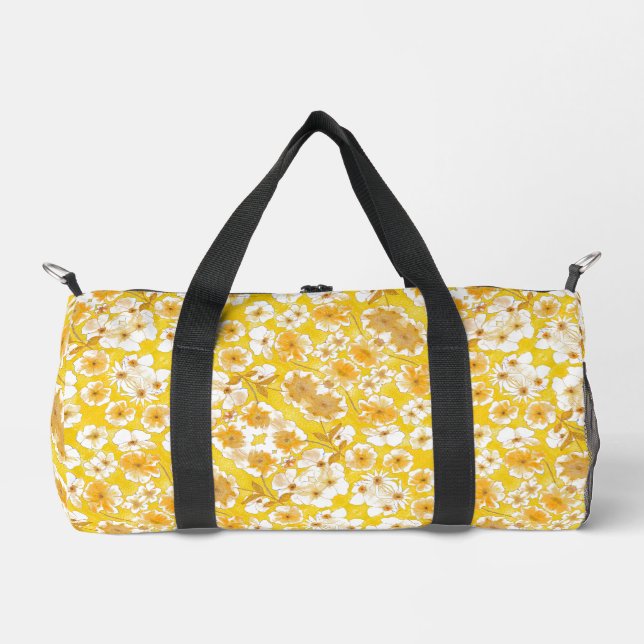 Mazipoodles Botanischer Garten - ButterscotGelb Duffle Bag (Vorderseite)