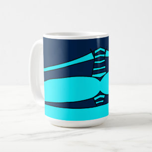 Mazipoodles Cocktail Press - Navy Turquoise Kaffeetasse