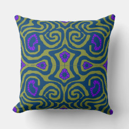 Mazipoodles Crazy Maze - Olive Blue Lila Kissen
