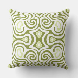 Mazipoodles Crazy Maze - Olive White Green Kissen