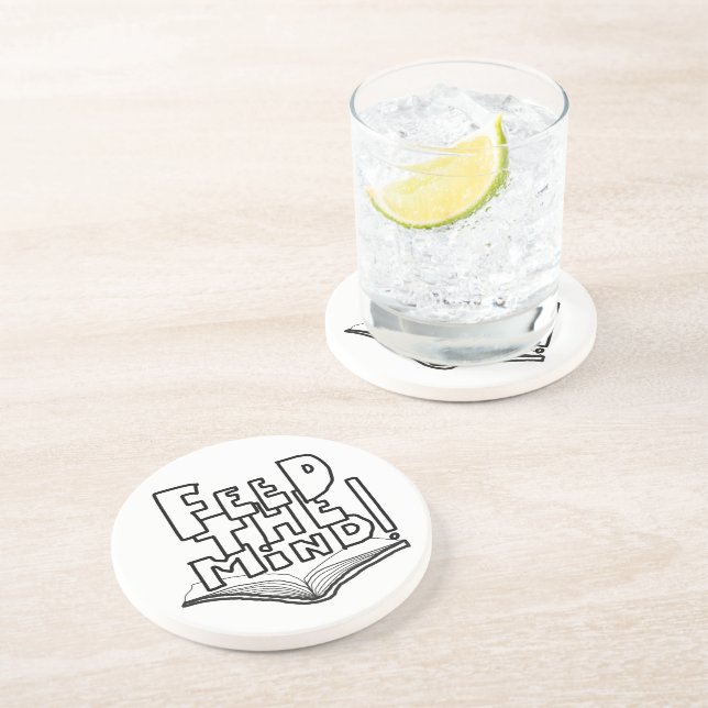 MAZIPOODLES Feed The Mind 077  Getränkeuntersetzer (Seite)