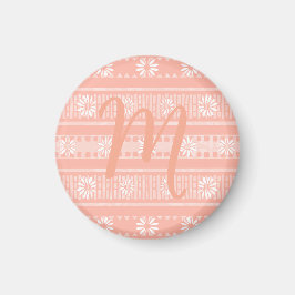 MAZIPOODLES Floral Striped Ribbed Knitting 202 M Magnet