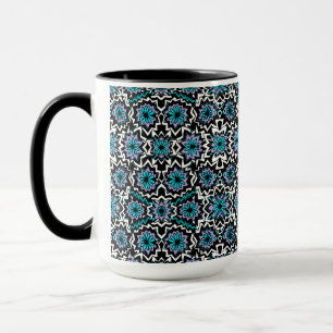 MAZIPOODLES Florales Feuerwerk Muster 111 Tasse