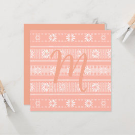 MAZIPOODLES Florales Gestreiftes Rippenstrick Card